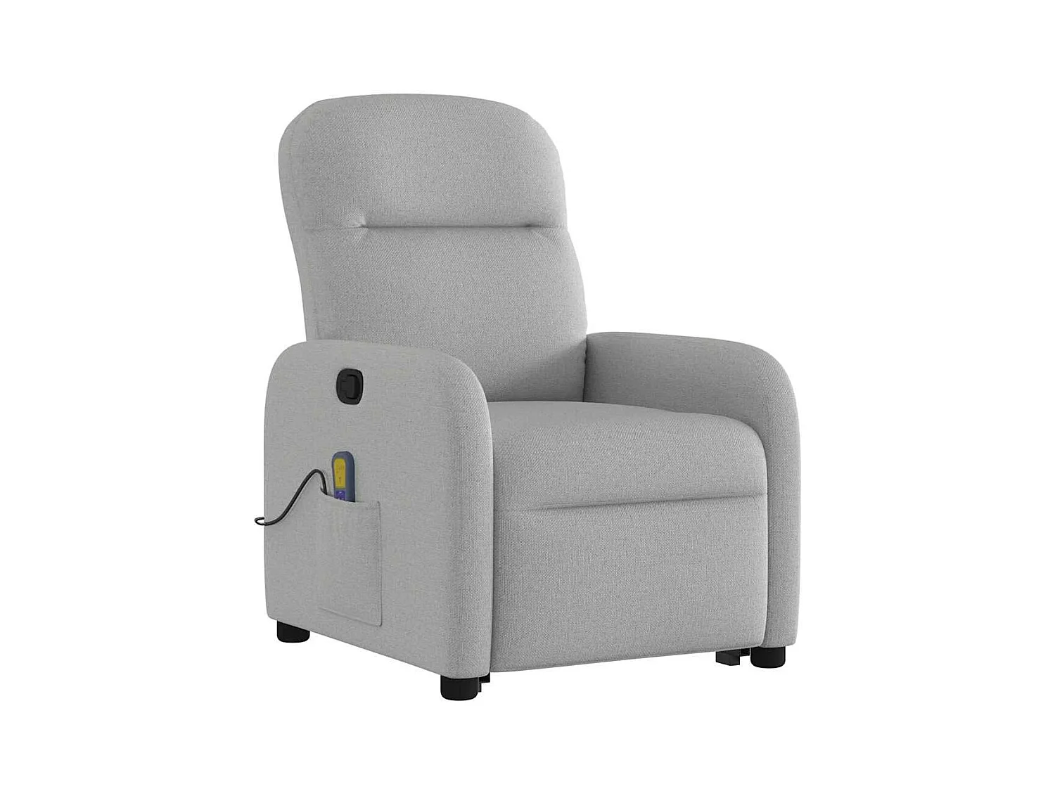 Fauteuil de massage inclinable gris nuage tissu