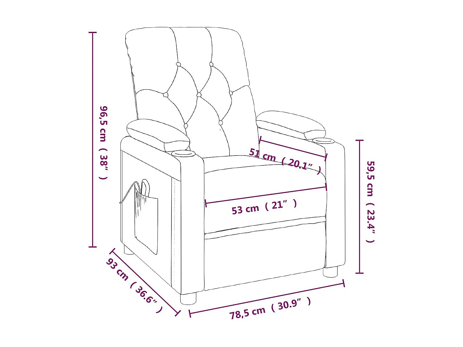 Fauteuil de massage Rouge bordeaux Similicuir