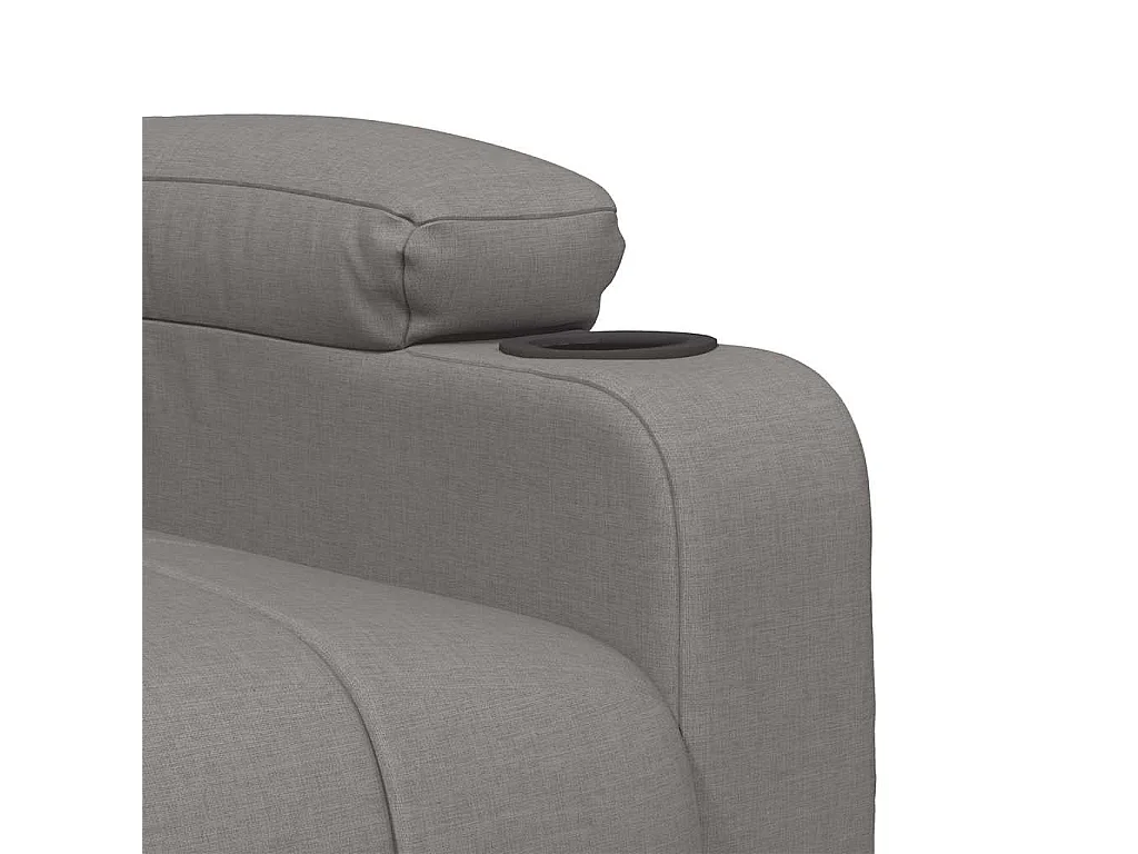 Poltrona de massagens tecido cinzento-acastanhado