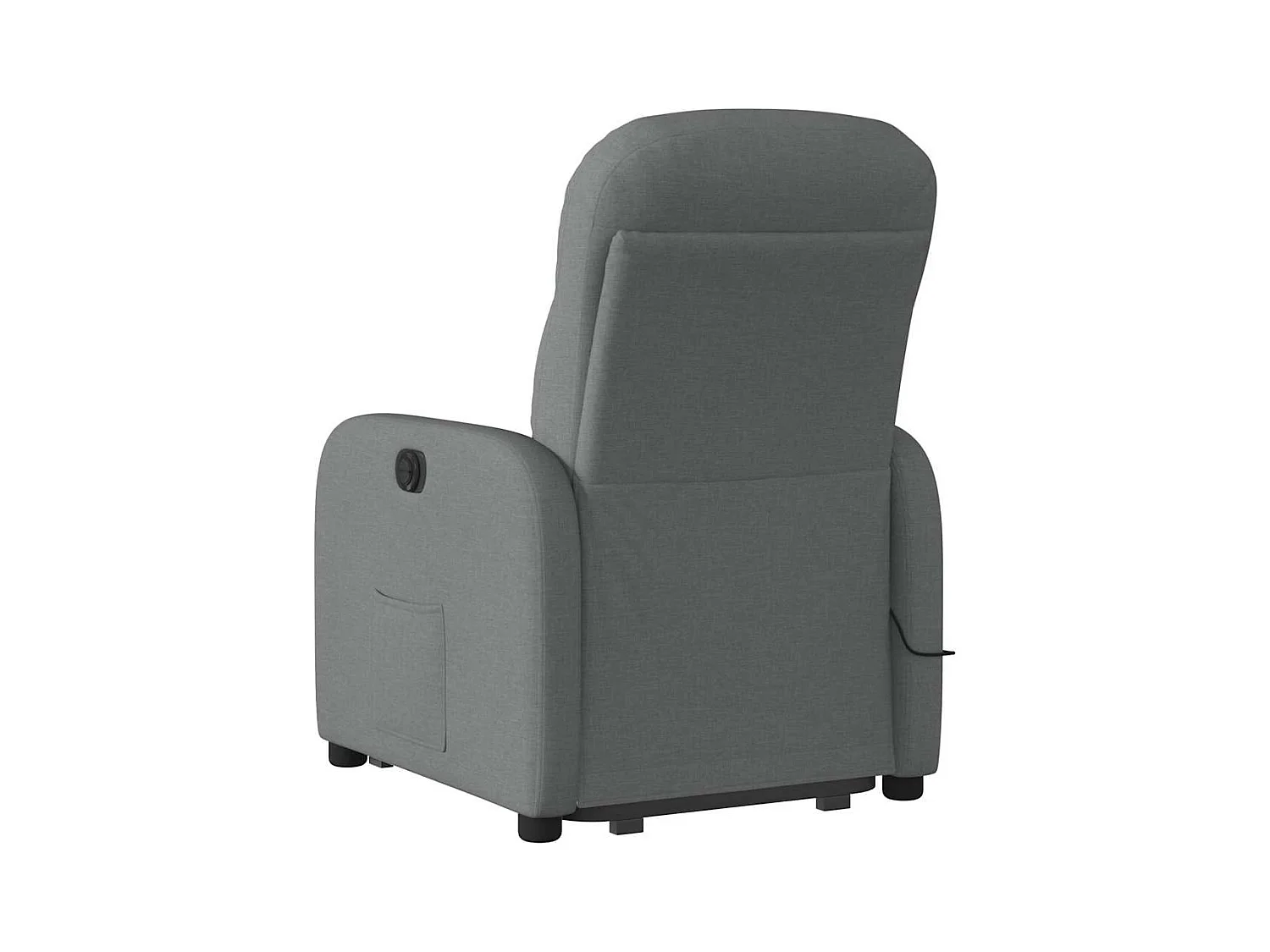 Fauteuil inclinable de massage électrique Gris foncé Tissu