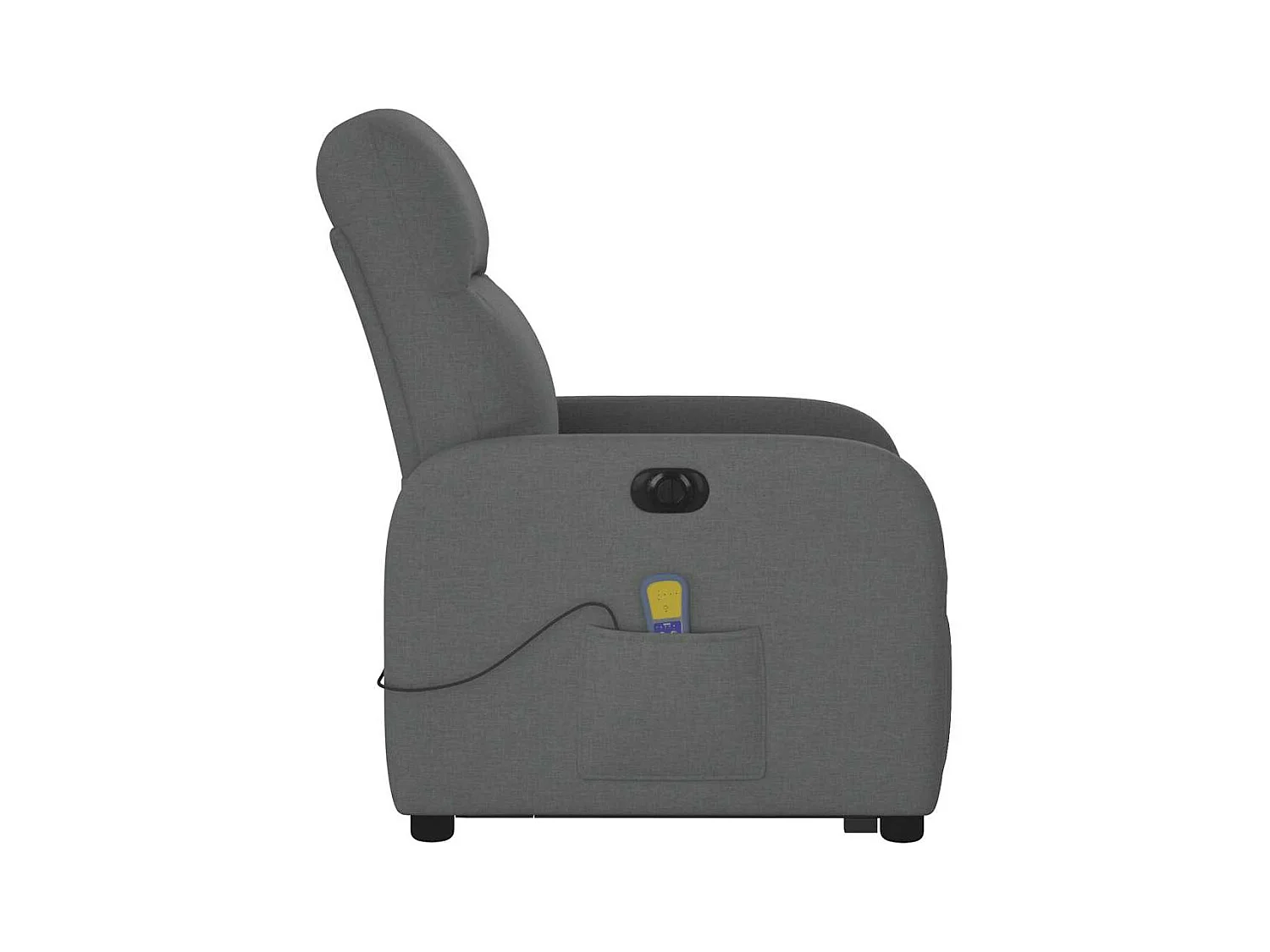 Fauteuil inclinable de massage électrique Gris foncé Tissu