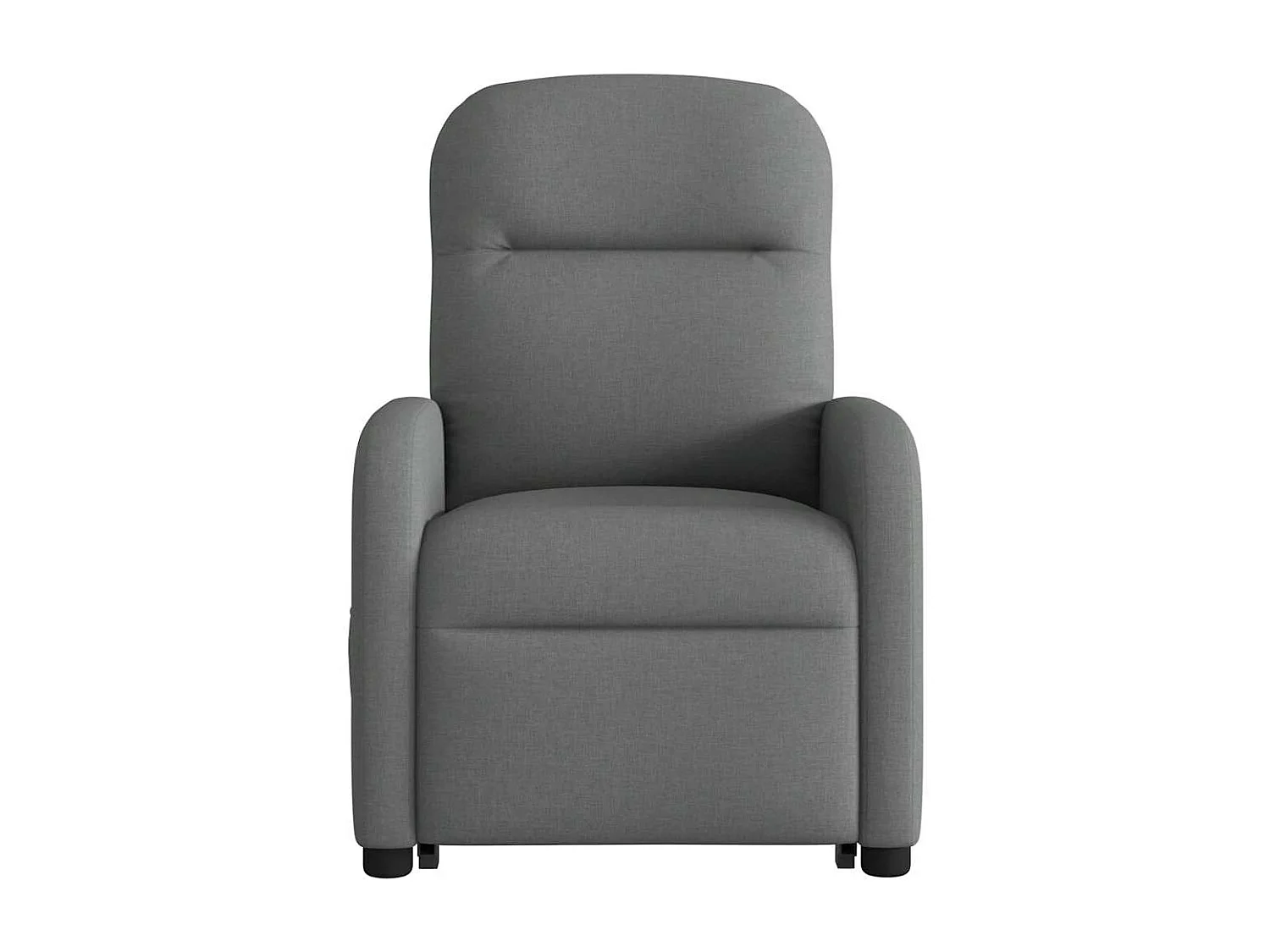 Sillón de masaje eléctrico reclinable elevable tela gris oscuro