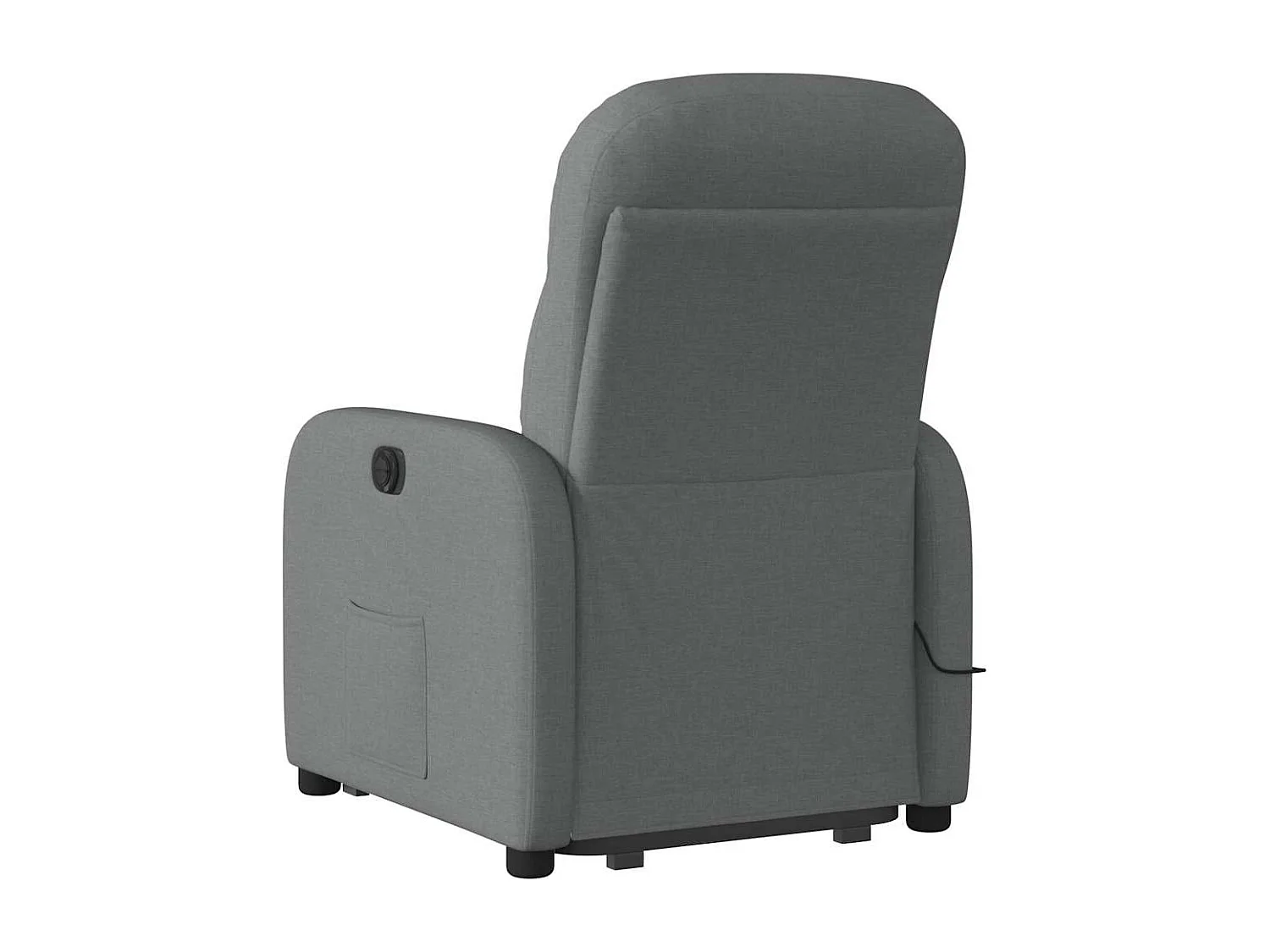 Sillón de masaje eléctrico reclinable elevable tela gris oscuro
