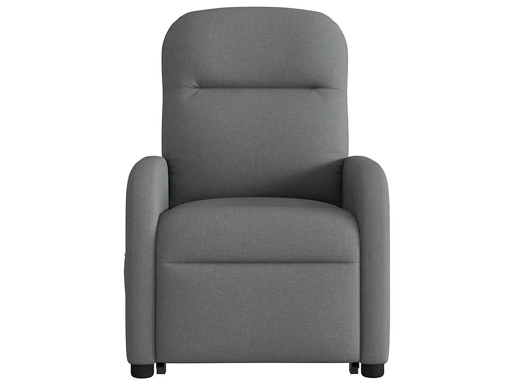 Elektrischer Massagesessel mit Aufstehhilfe Dunkelgrau Stoff