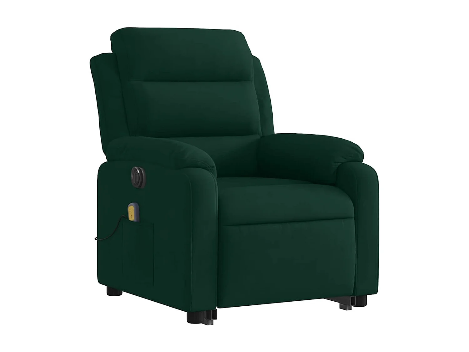 Fauteuil inclinable de massage électrique vert foncé velours
