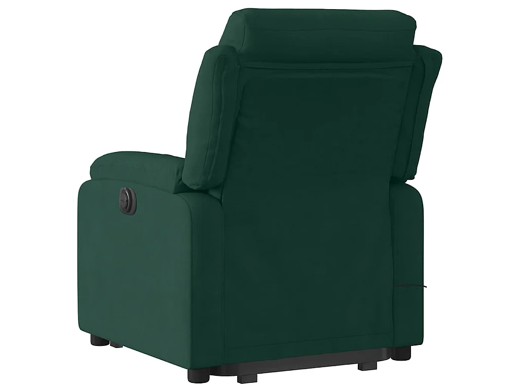 Fauteuil inclinable de massage électrique vert foncé velours