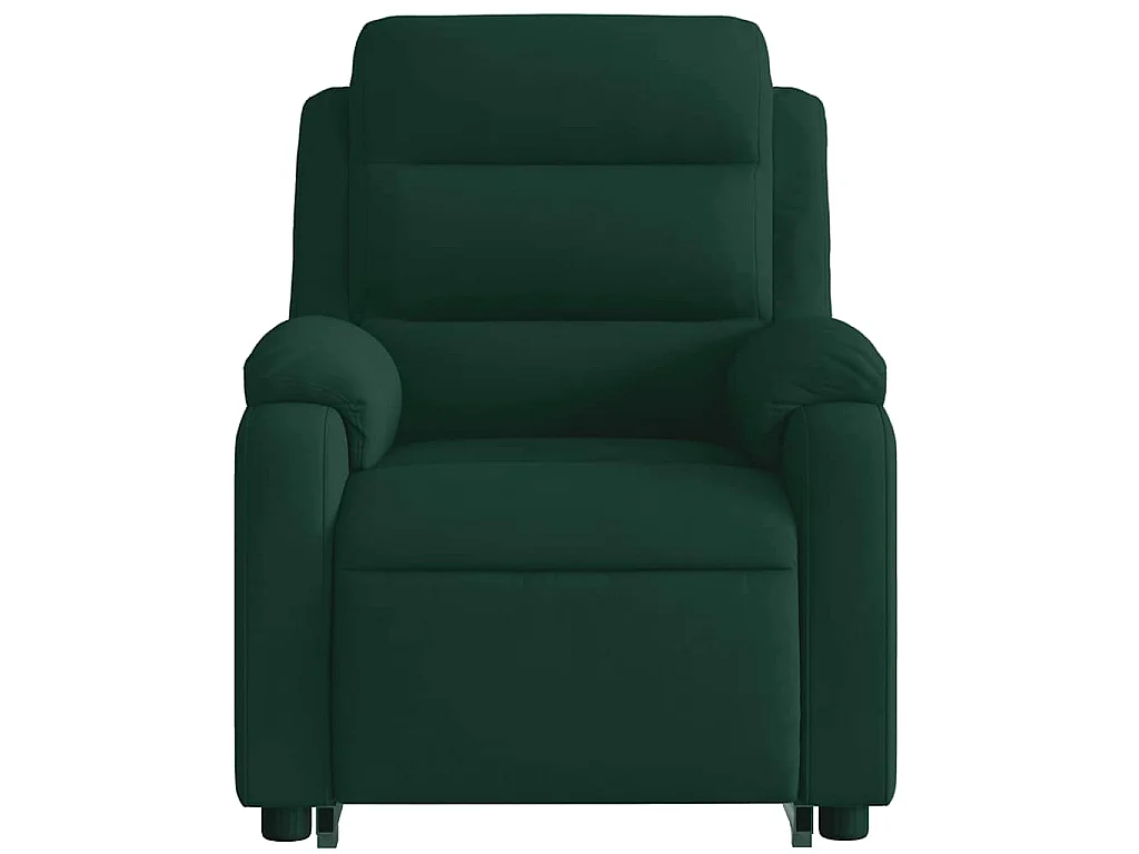 Fauteuil inclinable de massage électrique vert foncé velours