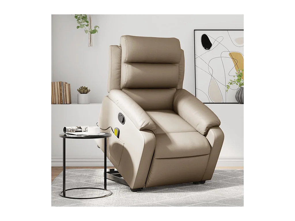 Fauteuil inclinable de massage Cappuccino Similicuir
