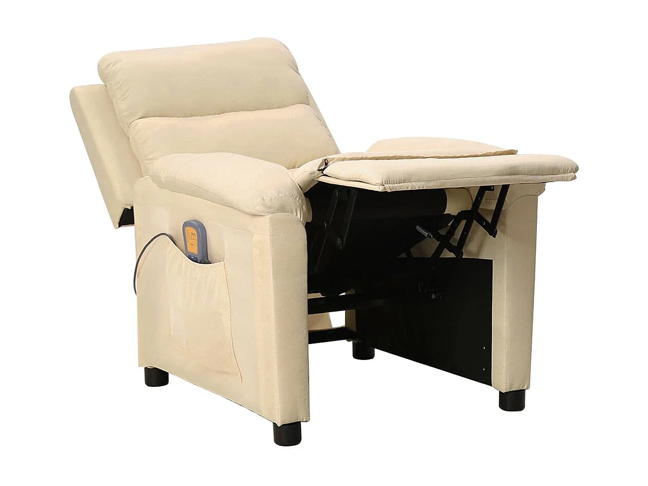 Massagestoel stof crèmekleurig