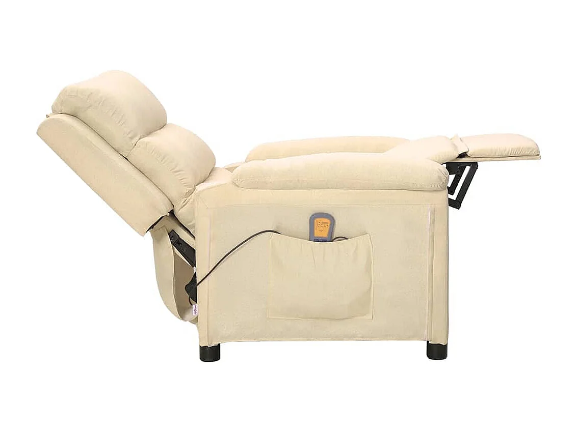 Massagestoel stof crèmekleurig