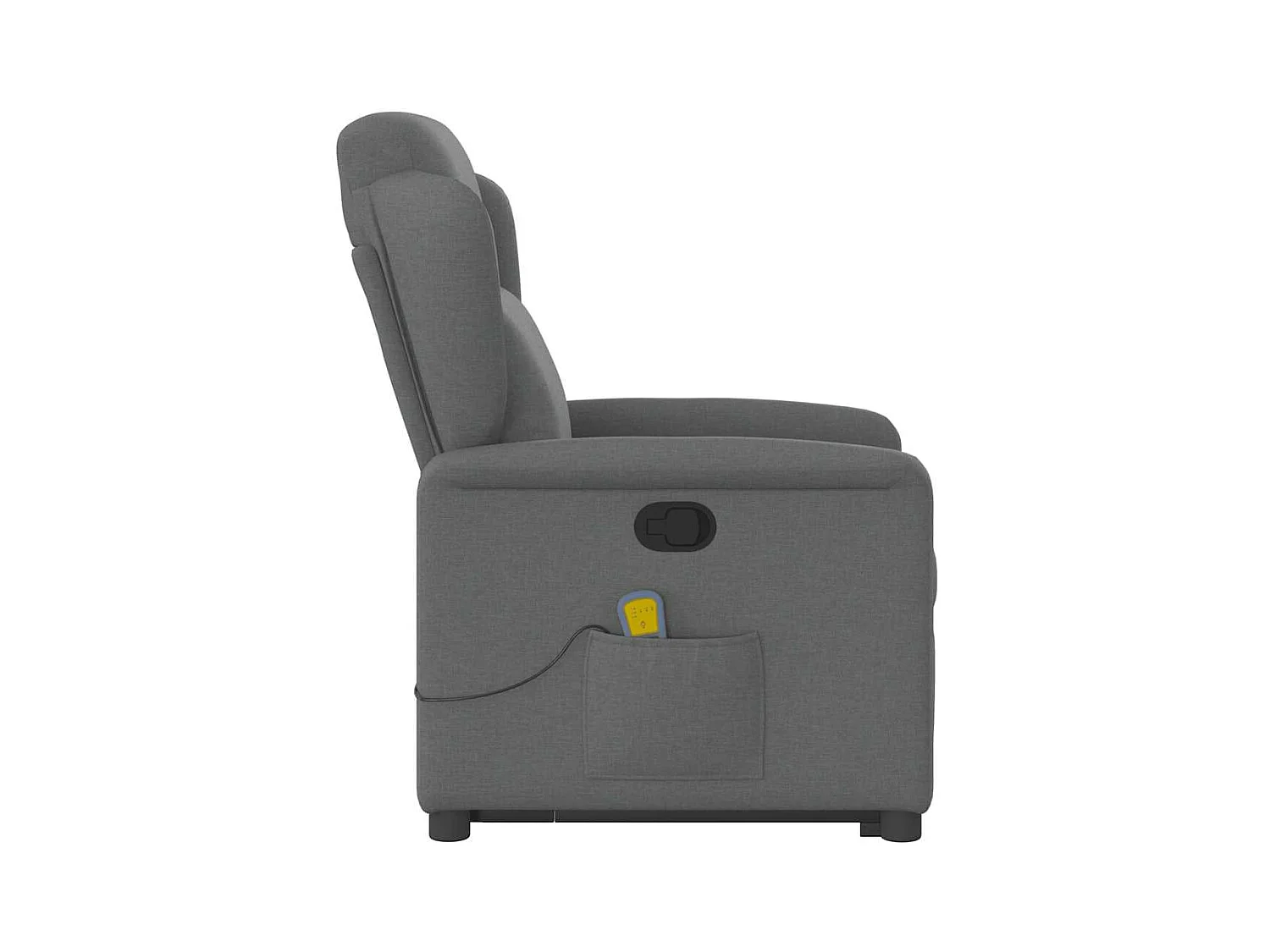 Fauteuil de massage inclinable Gris foncé Tissu