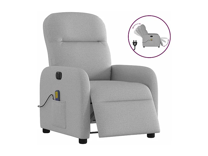 Massagesessel Elektrisch Wolkengrau Stoff