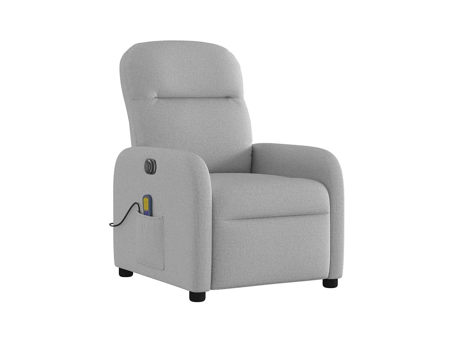 Fauteuil de massage inclinable électrique gris nuage tissu