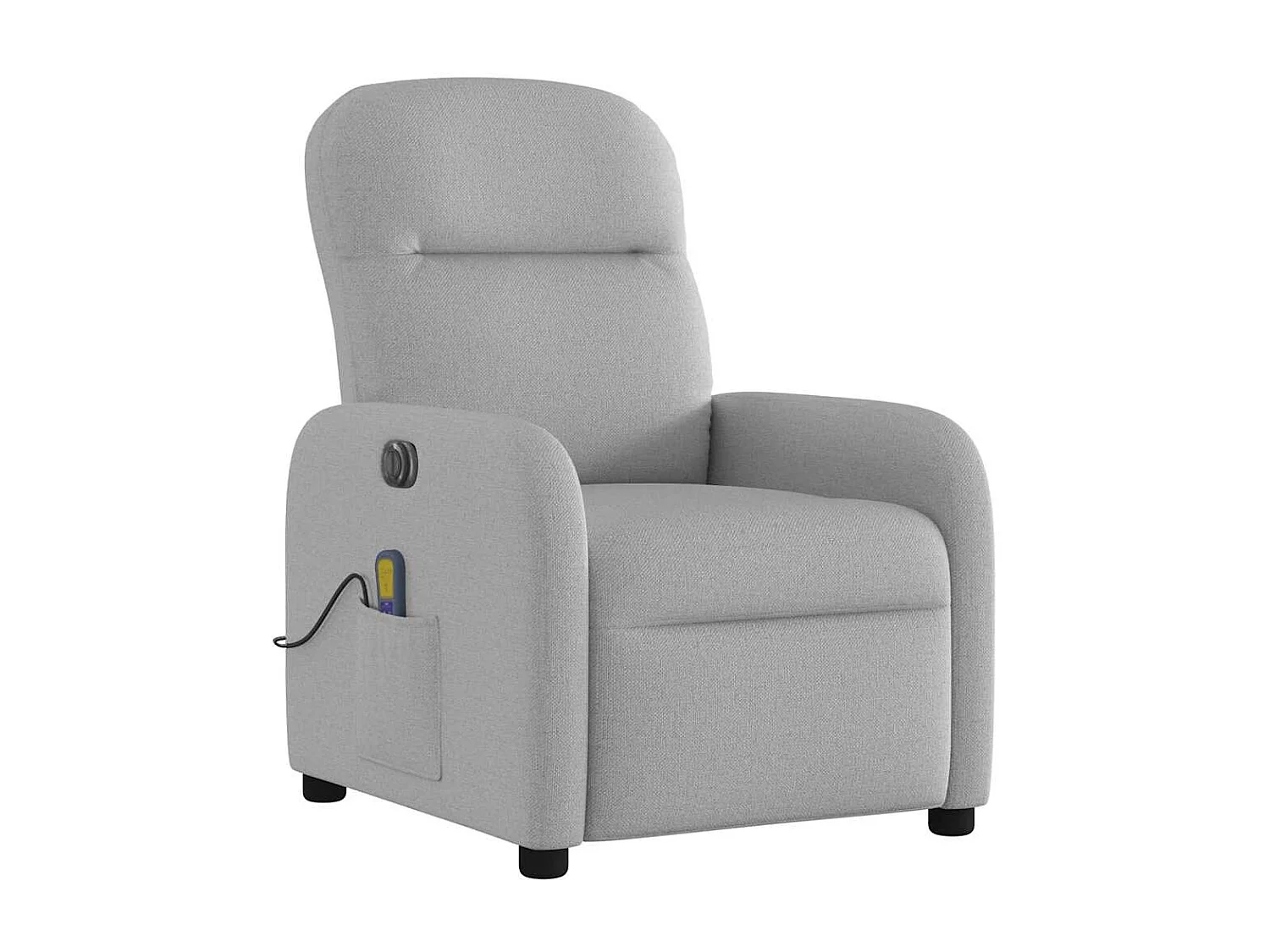 Sillón reclinable de masaje eléctrico tela gris nube