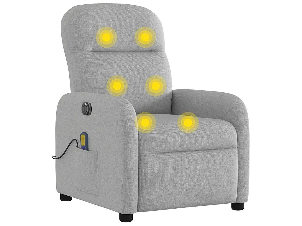 Massagesessel Elektrisch Wolkengrau Stoff