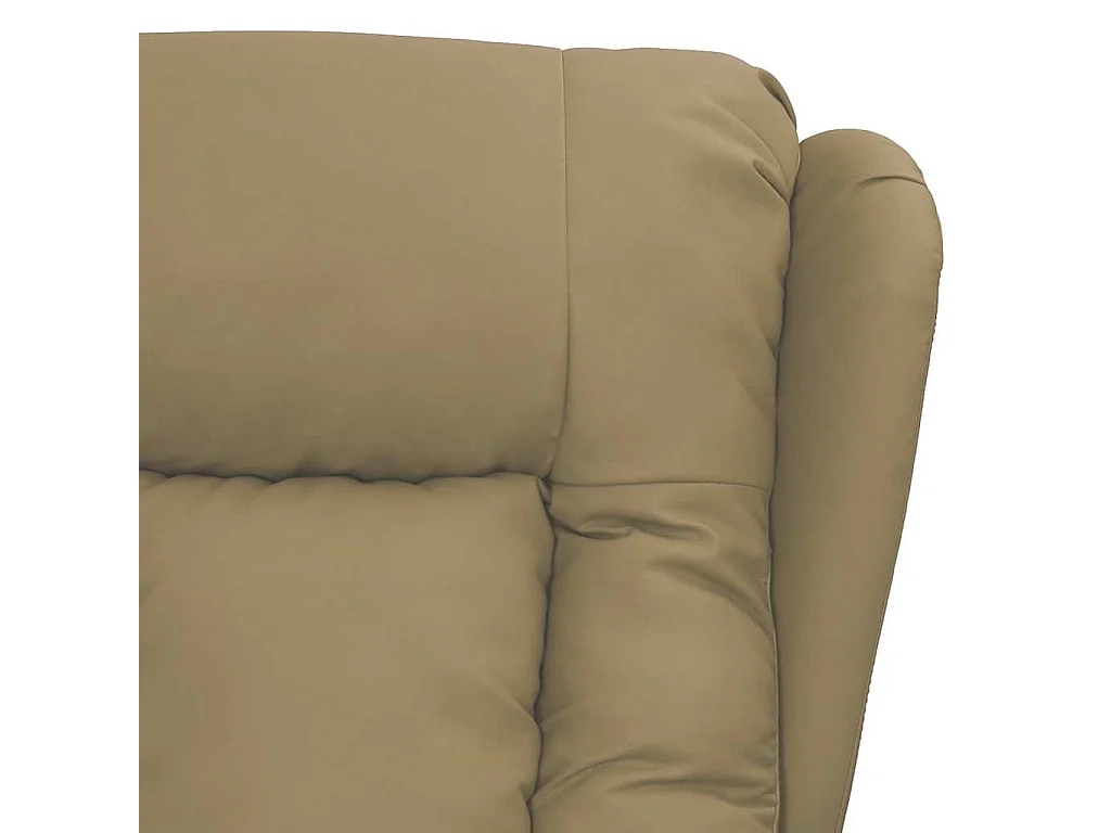 Sillón de masaje elevable cuero sintético color capuchino