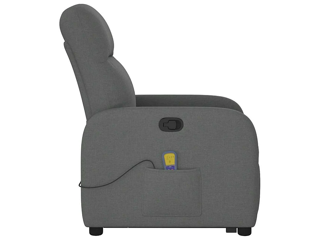 Fauteuil de massage inclinable Gris foncé Tissu