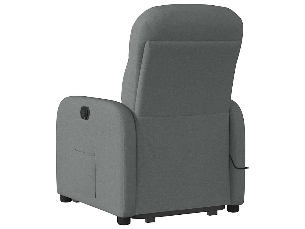 Fauteuil de massage inclinable Gris foncé Tissu