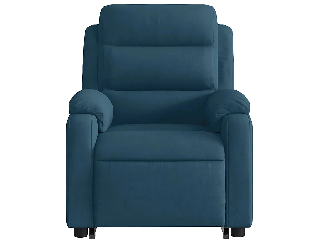 Fauteuil de massage inclinable Bleu Velours