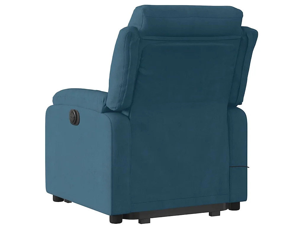 Fauteuil de massage inclinable Bleu Velours