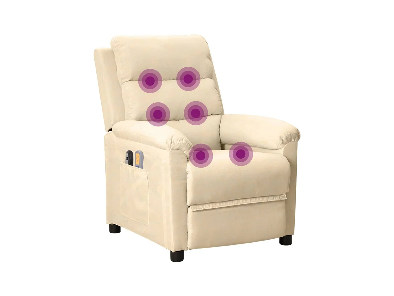 Fauteuil électrique de massage Crème Tissu