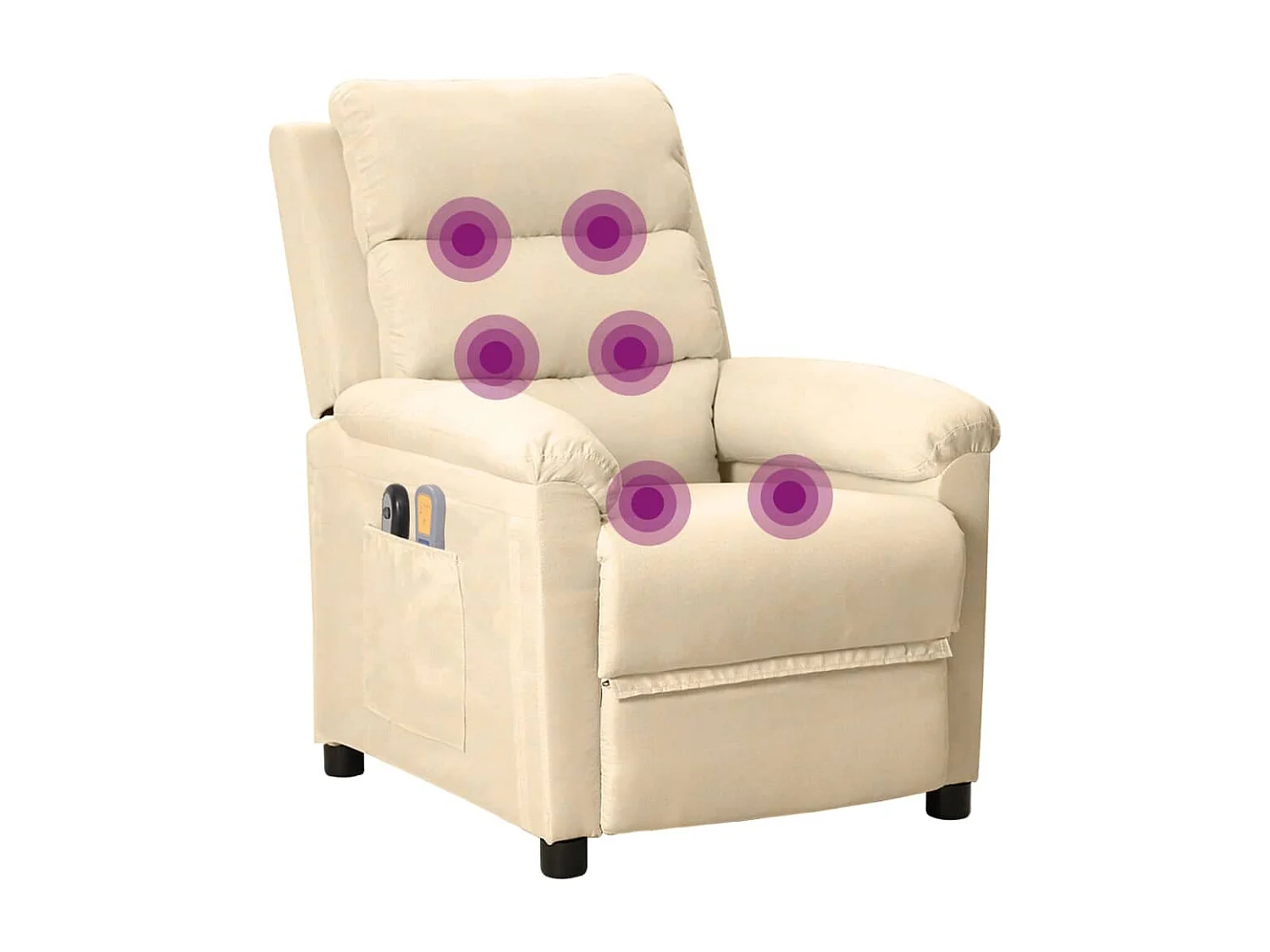 Fauteuil électrique de massage Crème Tissu