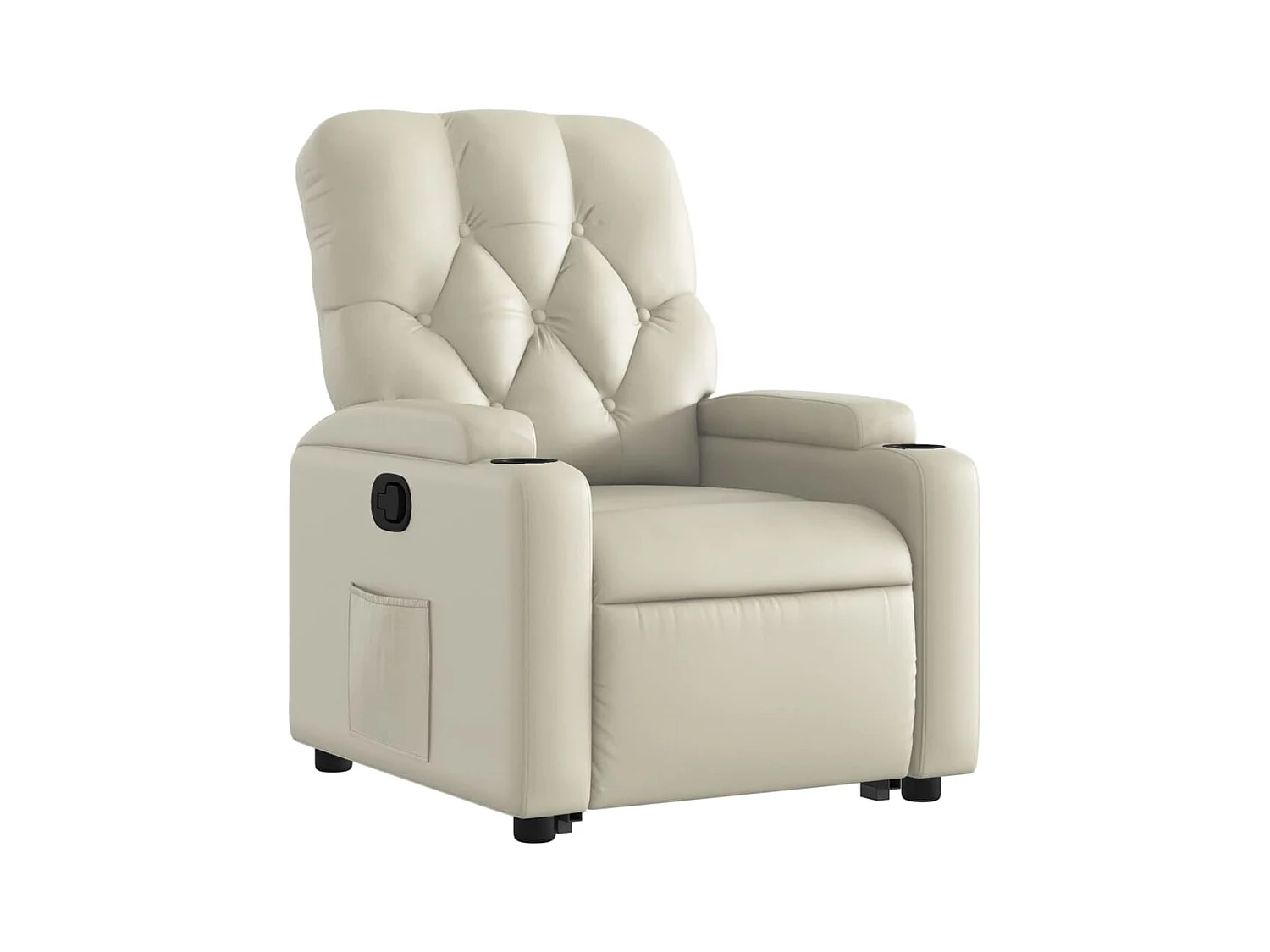 Fauteuil inclinable Crème Similicuir