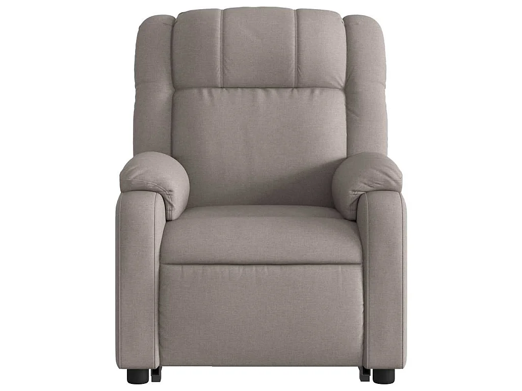 Fauteuil inclinable de massage électrique Taupe Tissu