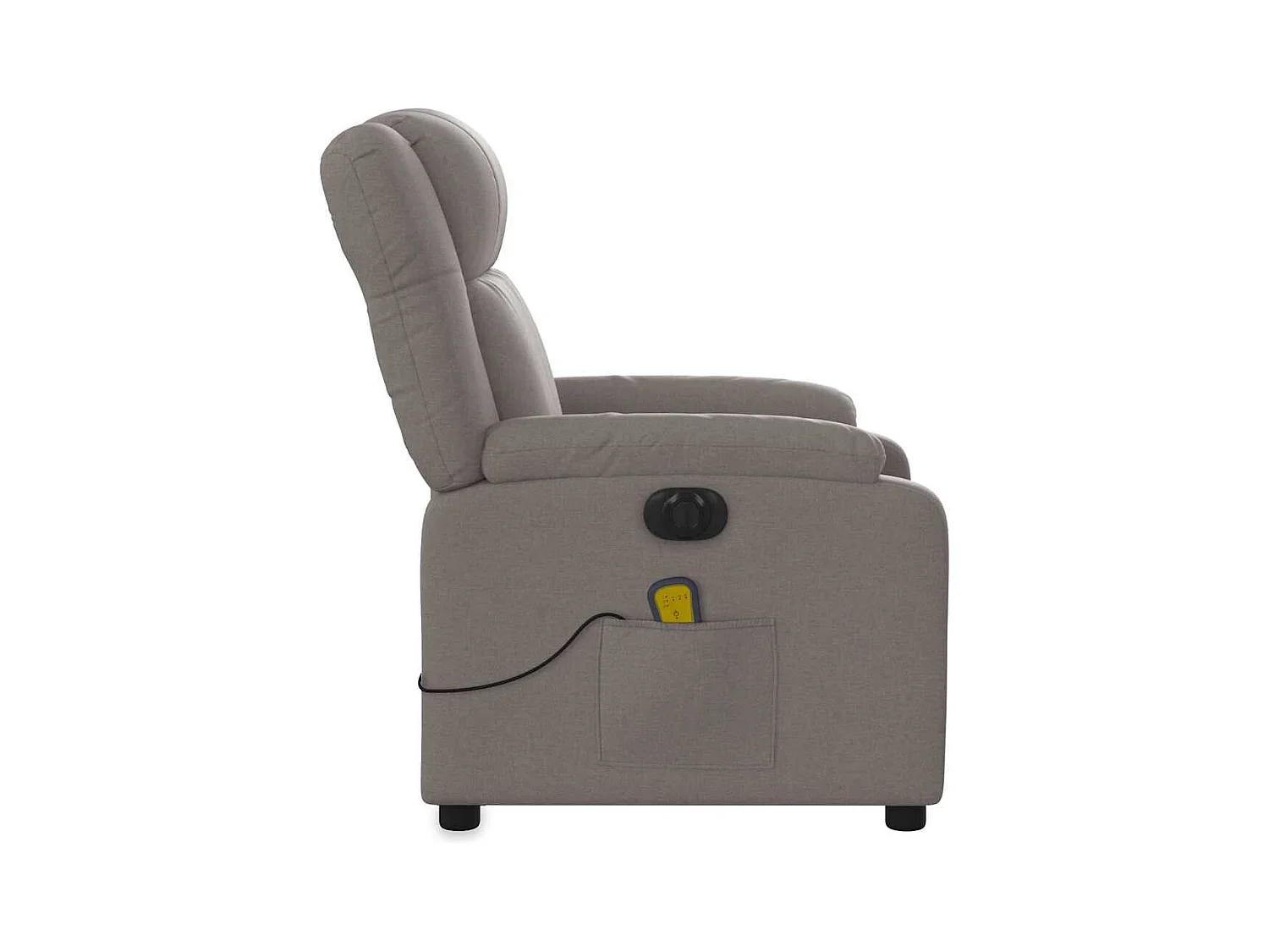 Fauteuil de massage inclinable électrique Taupe Tissu