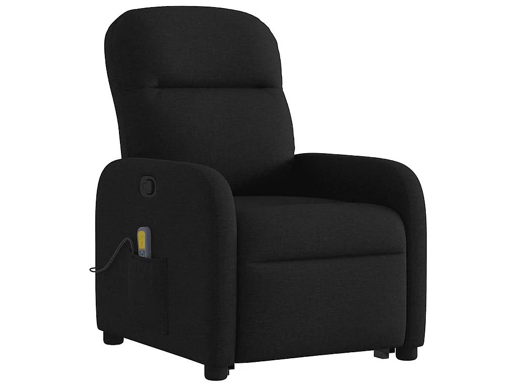 Fauteuil de massage inclinable Noir Tissu