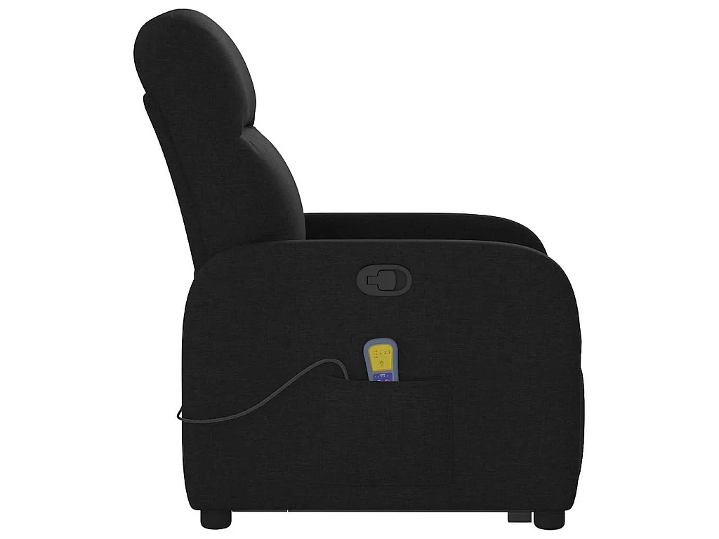 Fauteuil de massage inclinable Noir Tissu