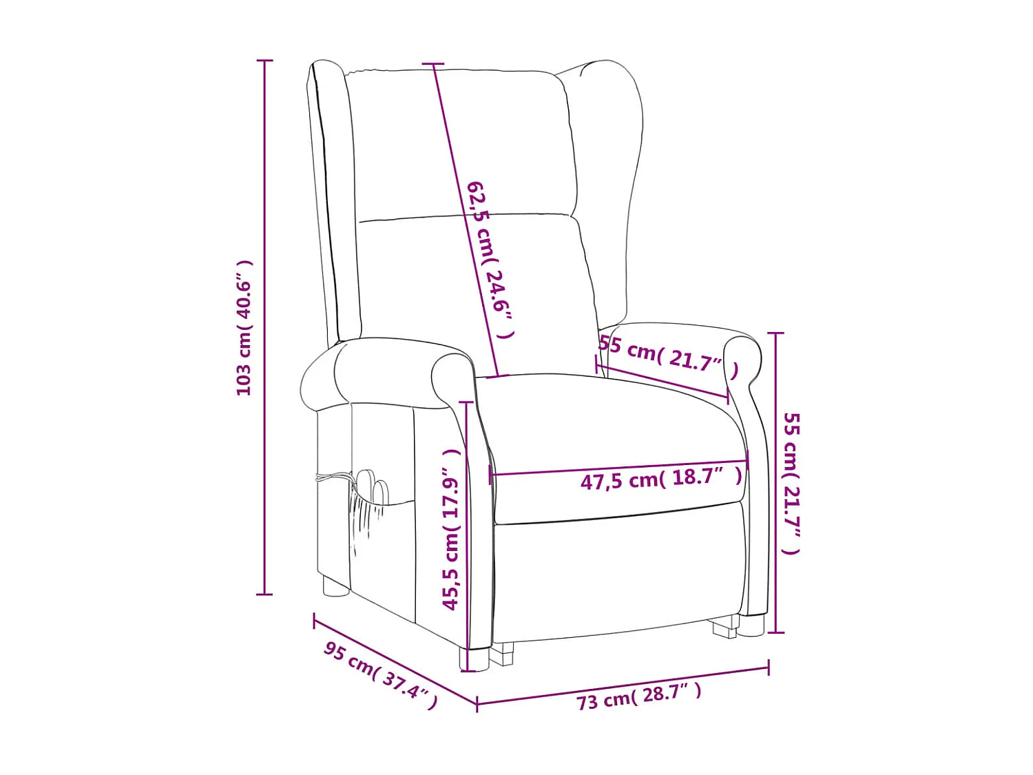 Poltrona elevatória de massagens tecido verde-escuro