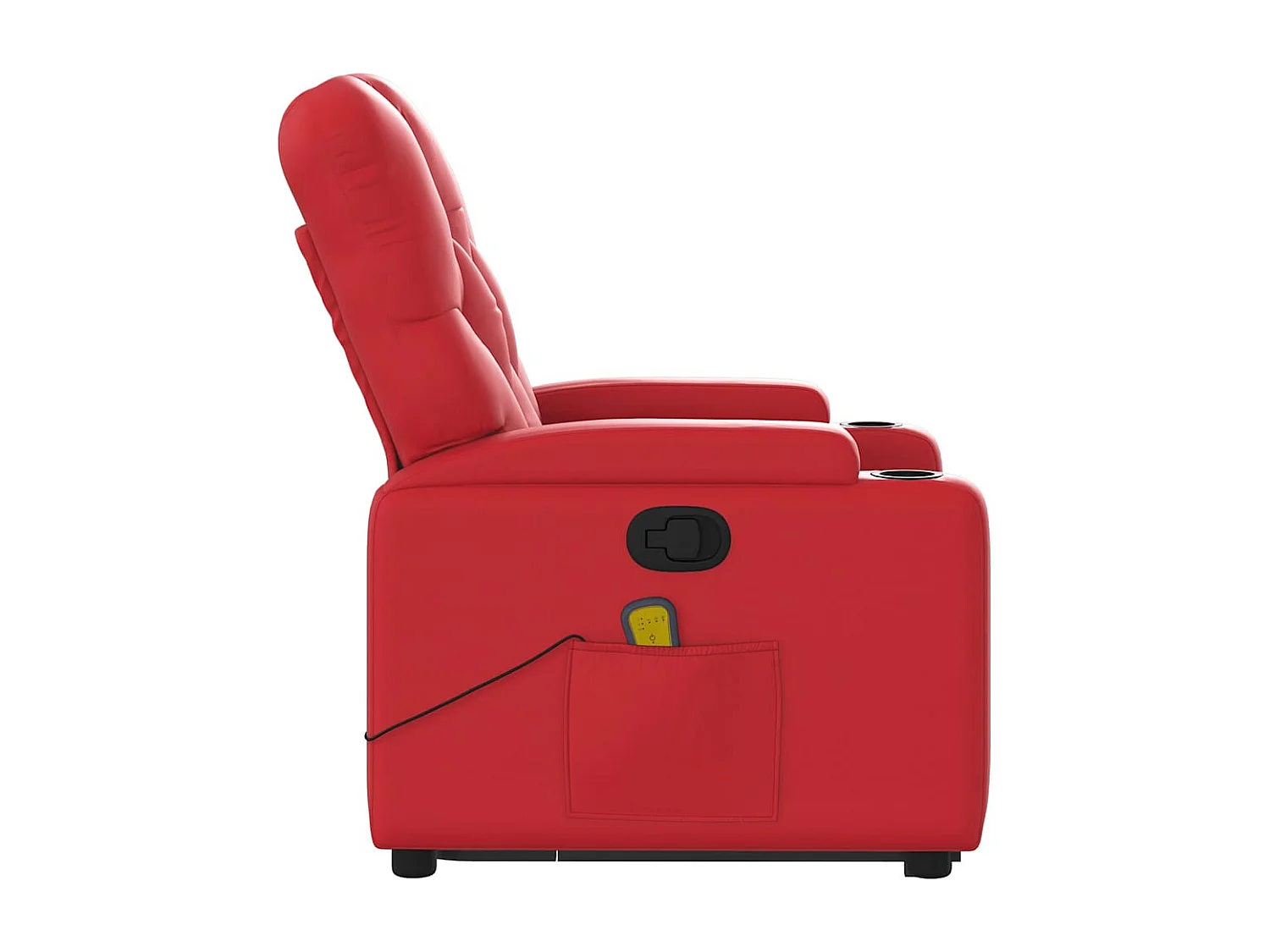 Fauteuil inclinable de massage Rouge Similicuir