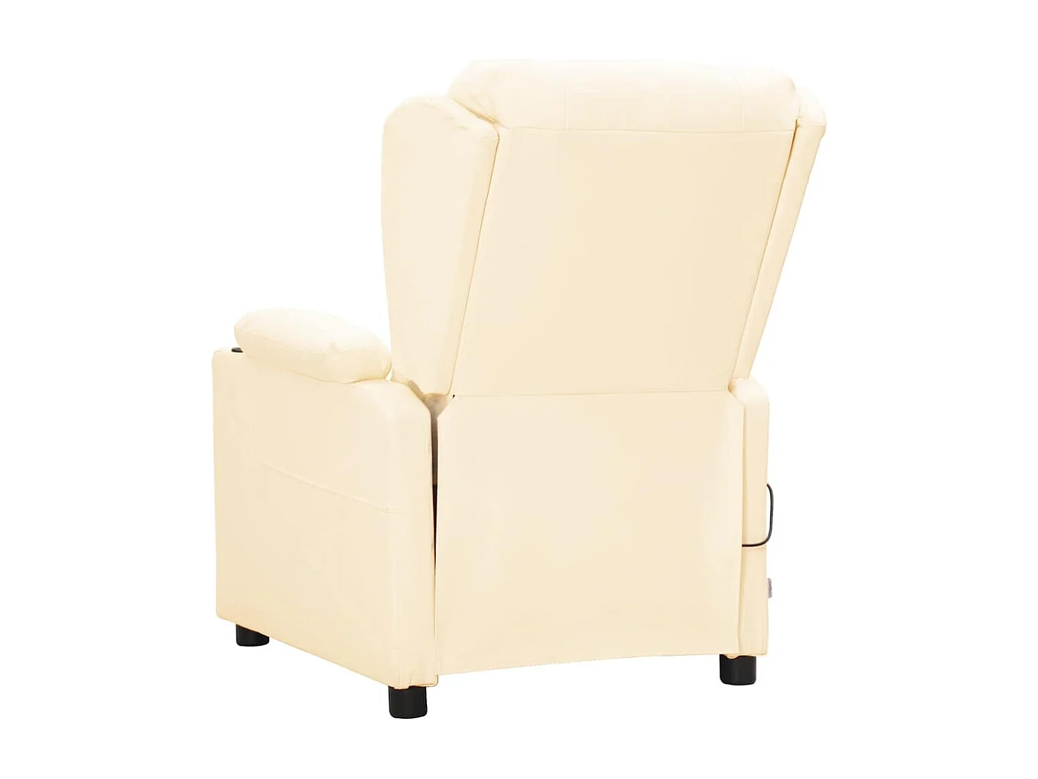 Sillón de masaje elevable cuero sintético crema