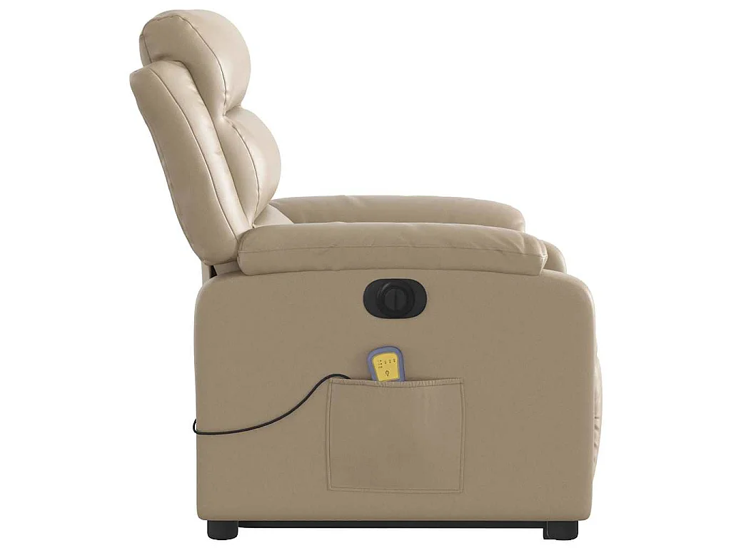 Fauteuil inclinable de massage électrique cappuccino similicuir