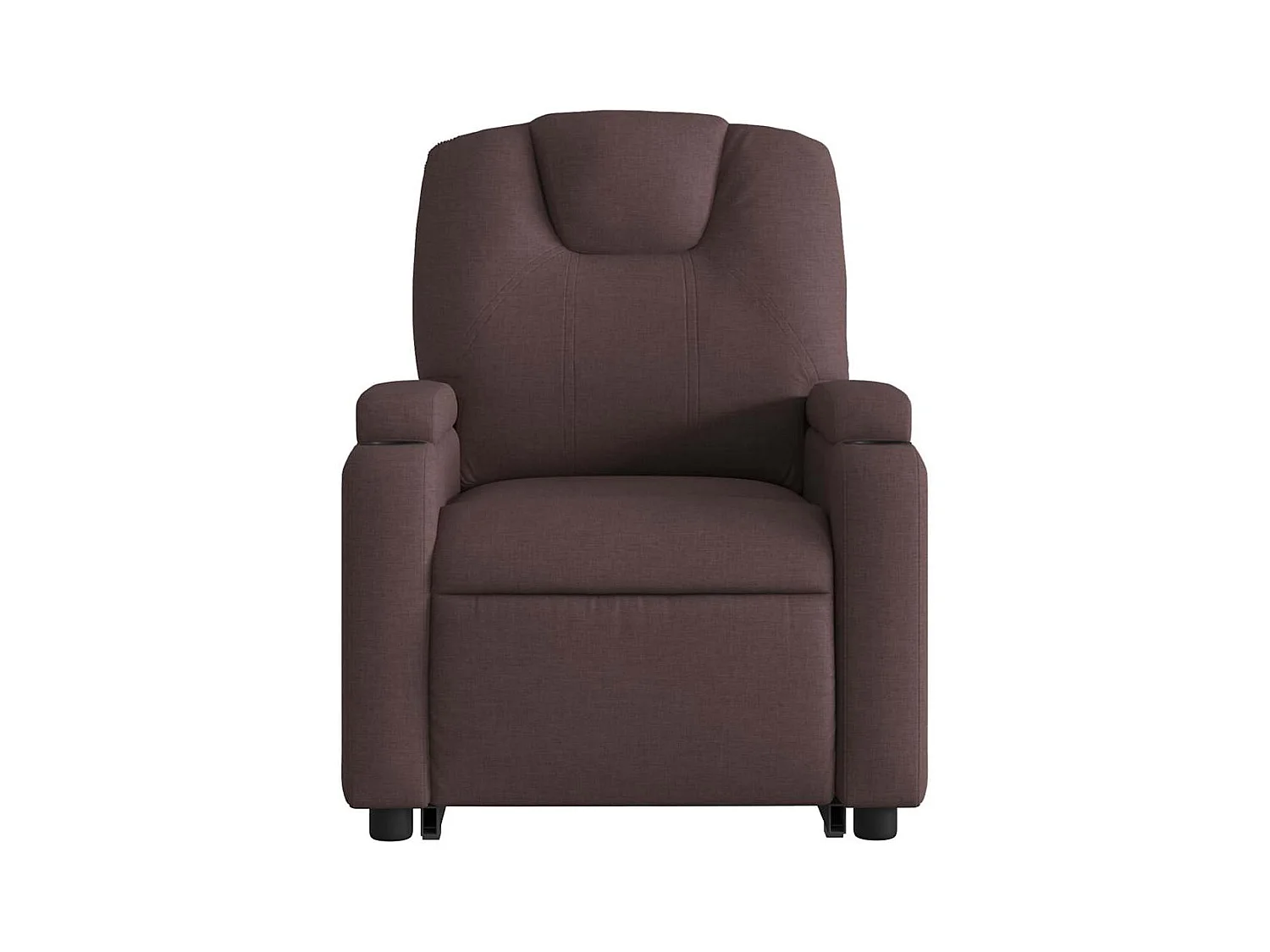 Fauteuil inclinable de massage Marron foncé Tissu