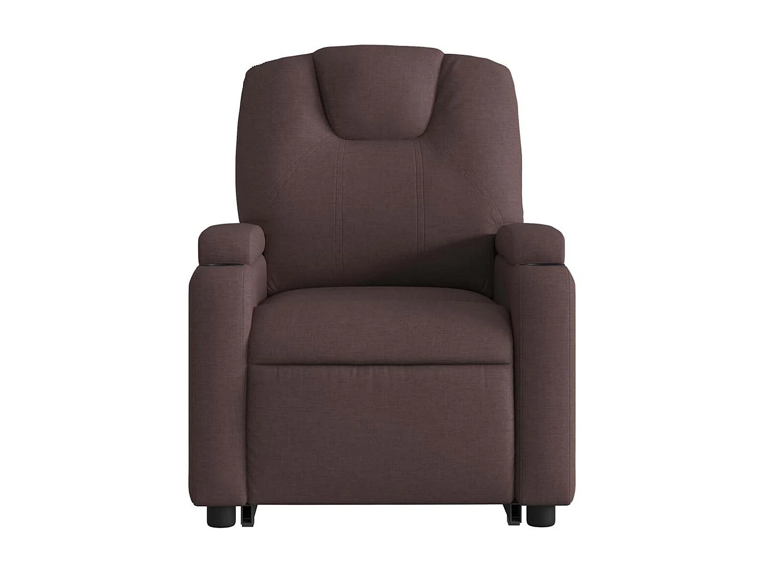 Fauteuil inclinable de massage Marron foncé Tissu
