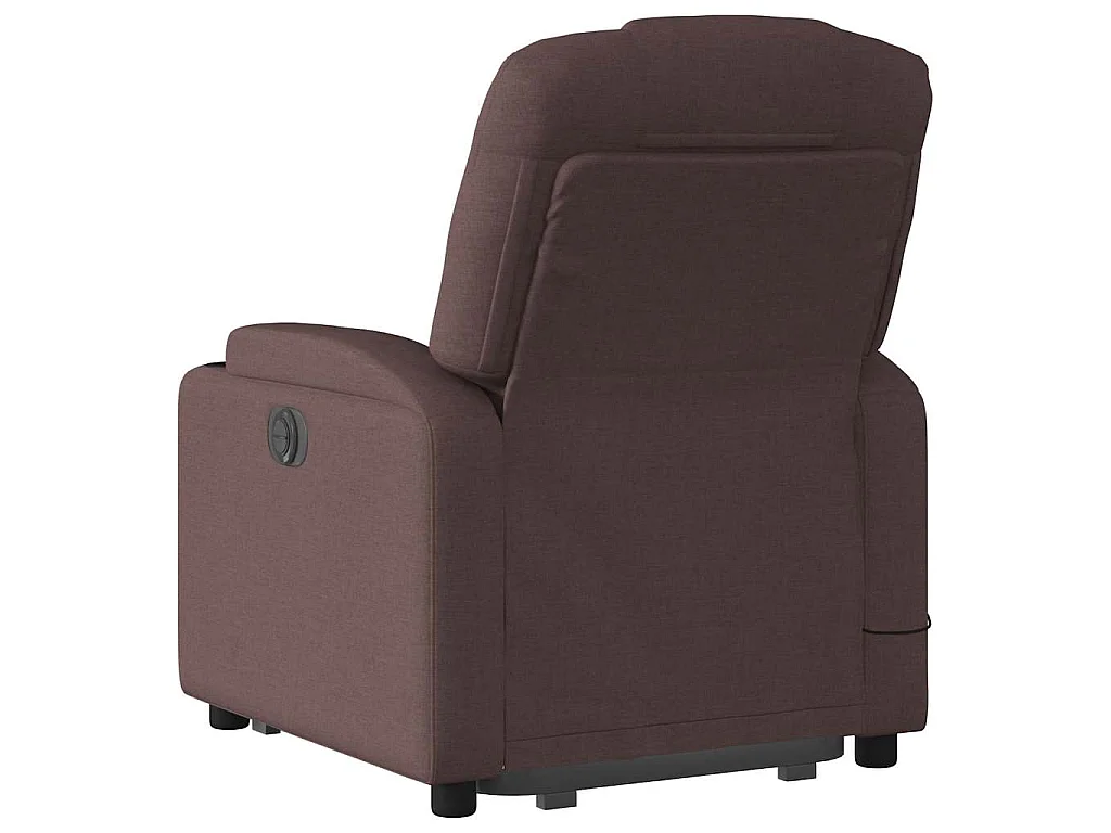 Fauteuil inclinable de massage Marron foncé Tissu