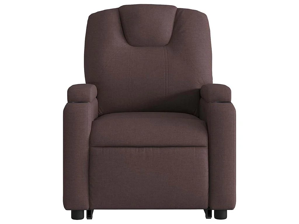 Fauteuil inclinable de massage Marron foncé Tissu