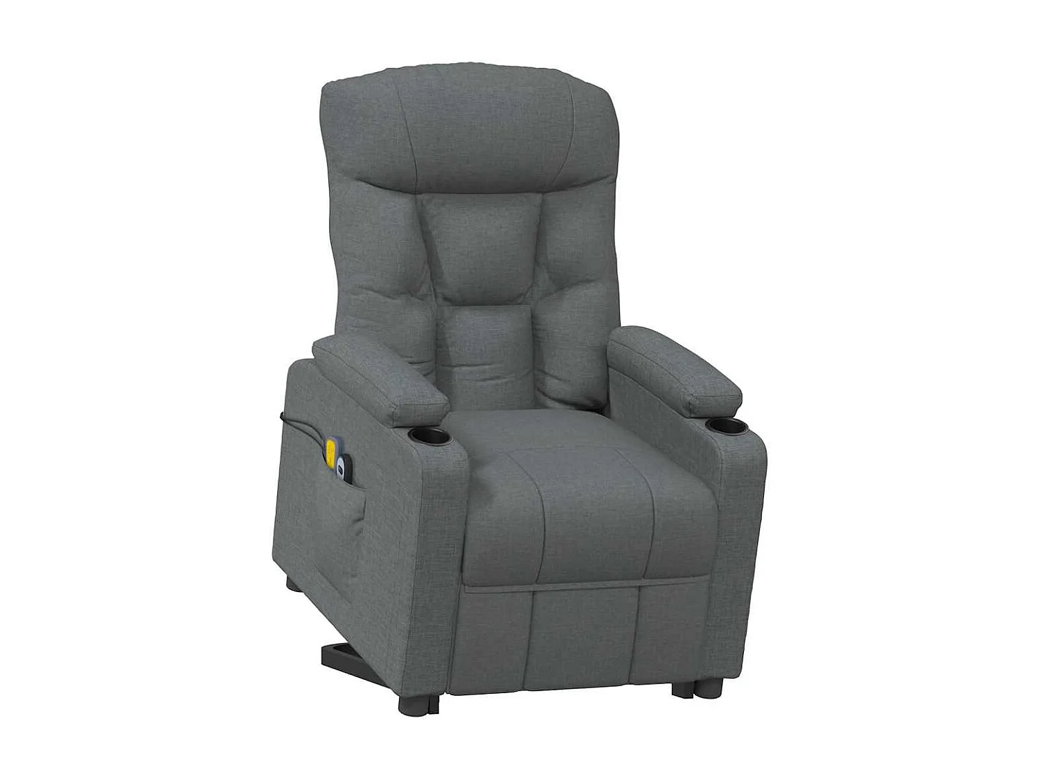 Poltrona Alzapersona Massaggiante in Tessuto Grigio Scuro