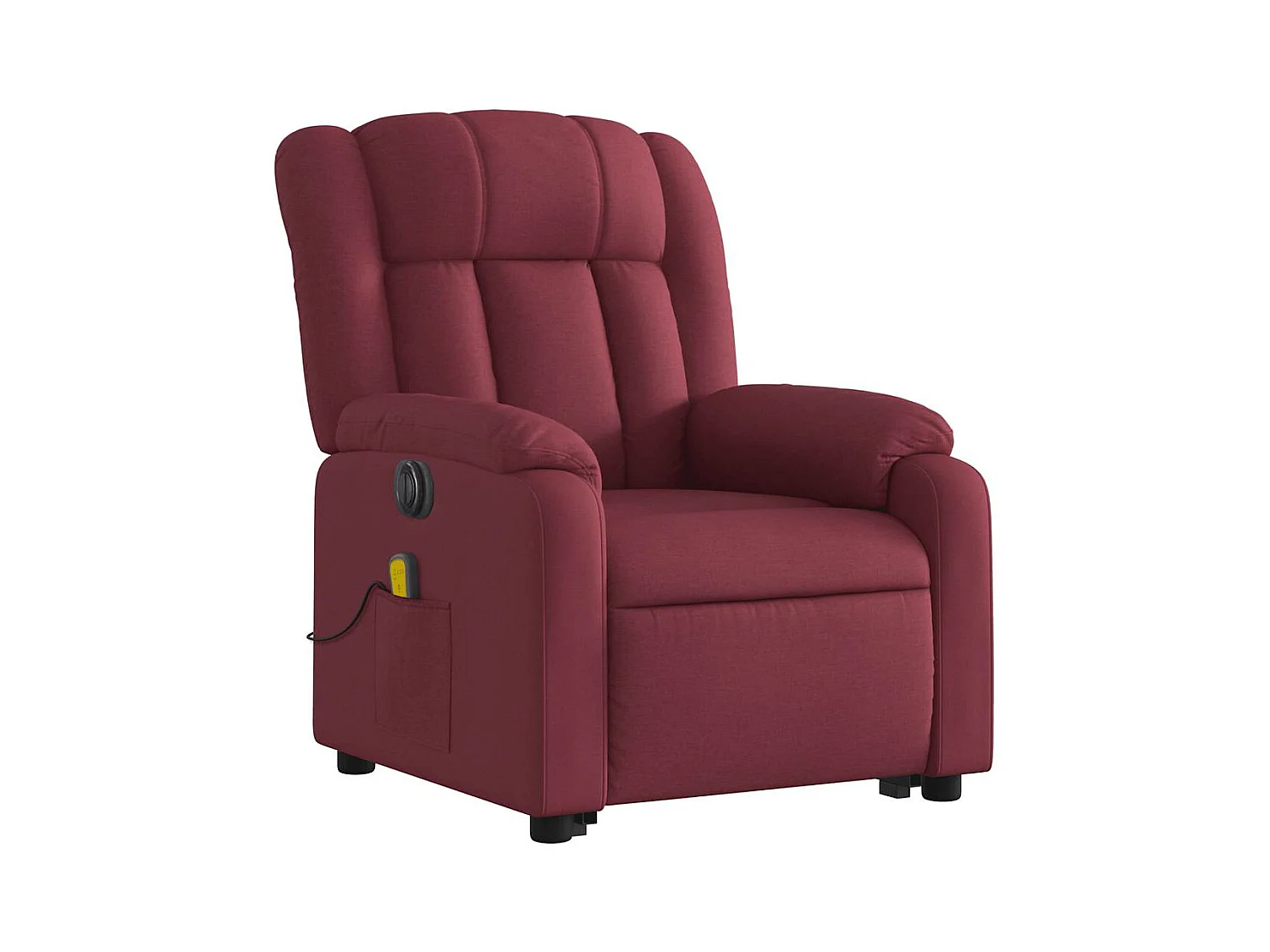 Fauteuil inclinable de massage électrique Rouge bordeaux Tissu