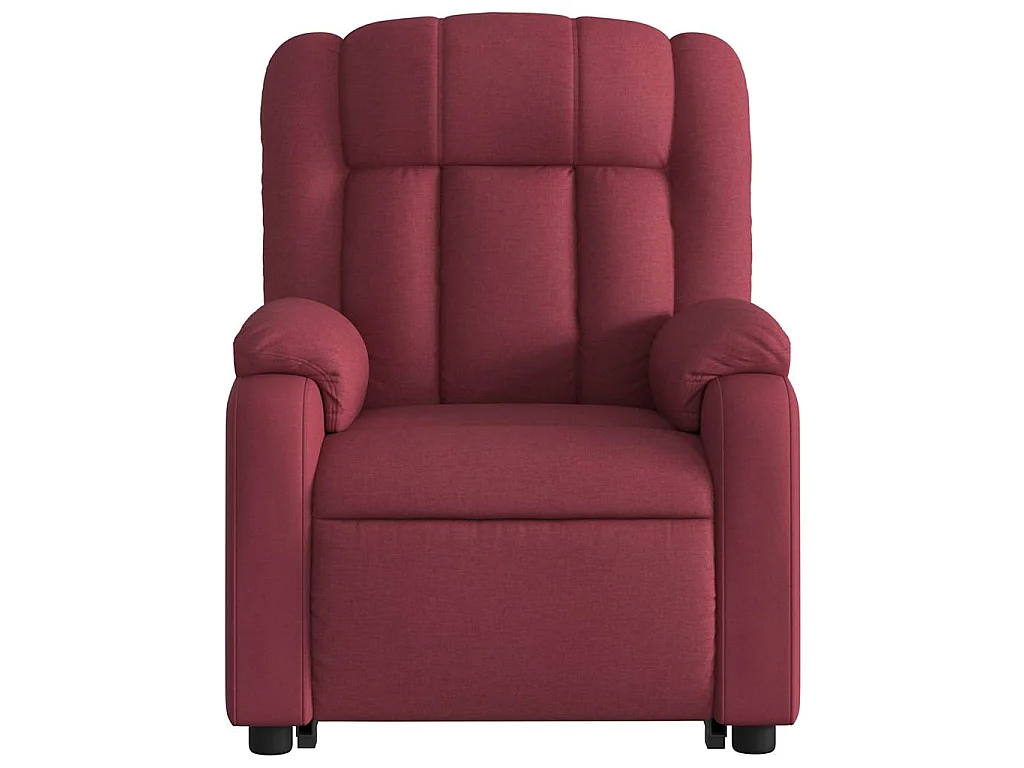 Fauteuil inclinable de massage électrique Rouge bordeaux Tissu