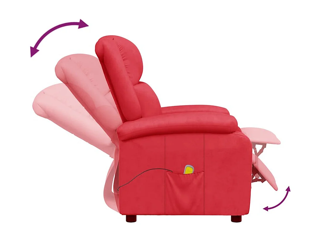 Massagesessel Rot Kunstleder