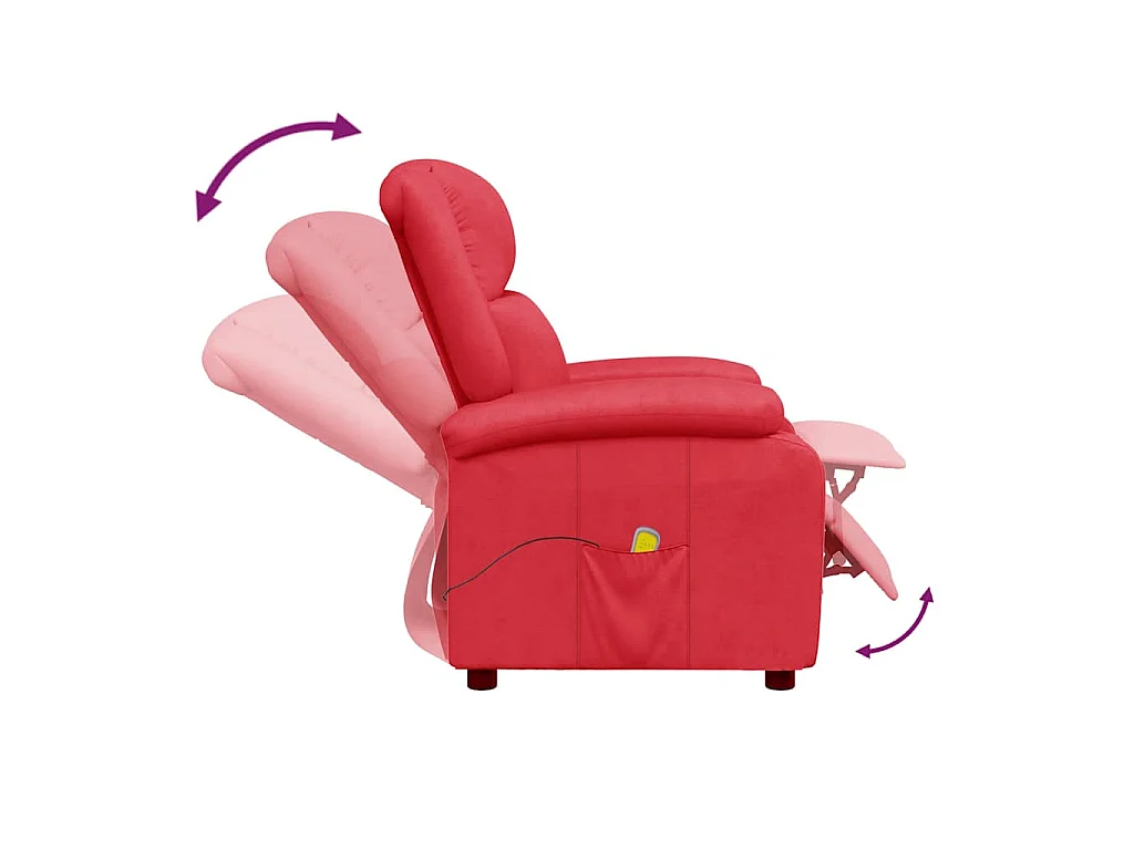 Fauteuil de massage Rouge Similicuir