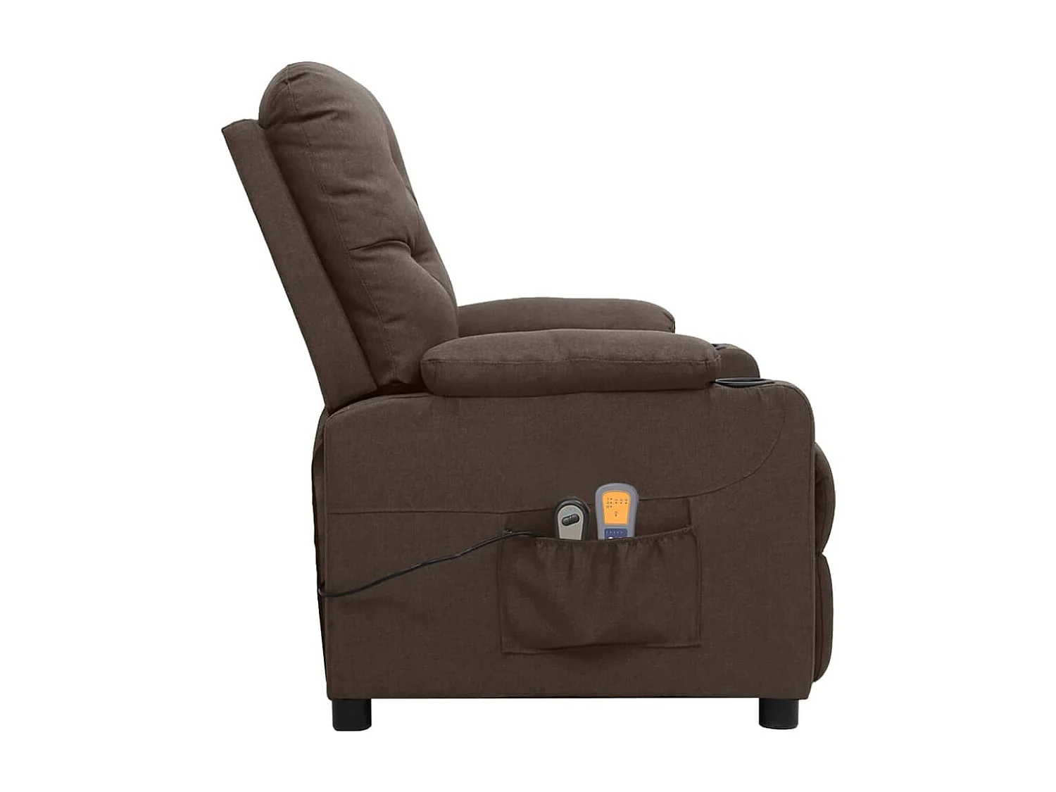 Massagesessel Elektrisch Braun Stoff