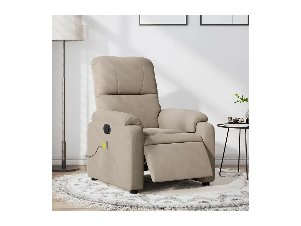 Fauteuil inclinable de massage électrique taupe