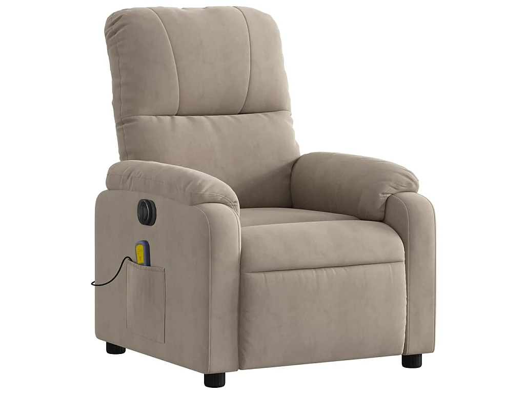 Fauteuil inclinable de massage électrique taupe
