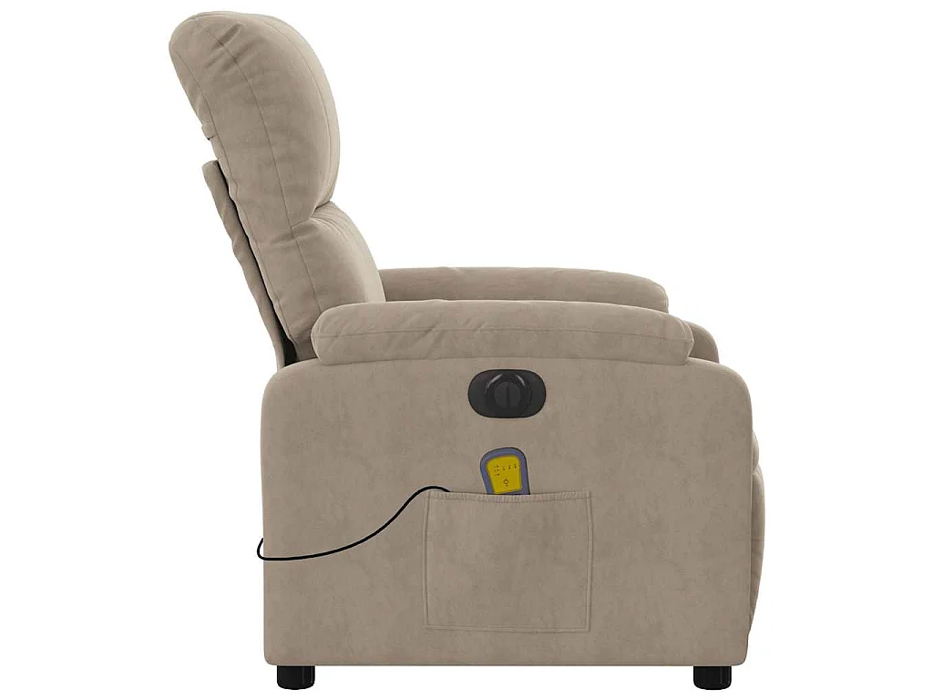 Fauteuil inclinable de massage électrique taupe