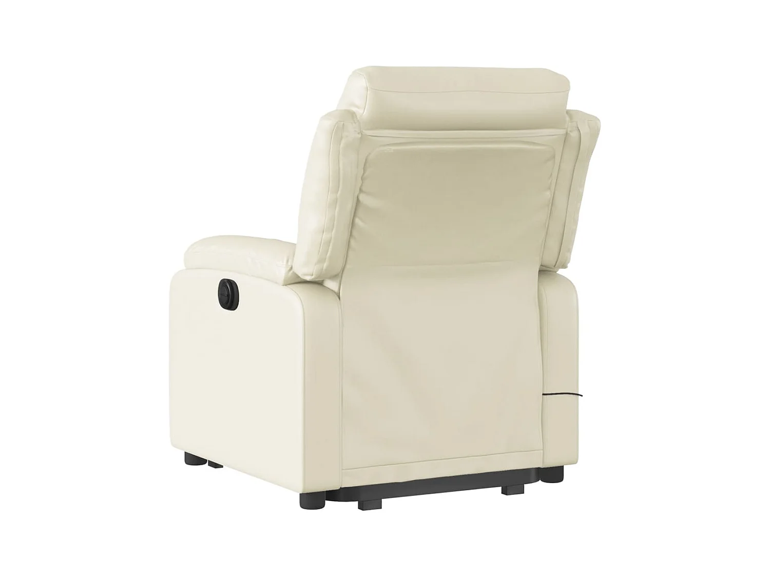 Fauteuil inclinable de massage électrique crème similicuir
