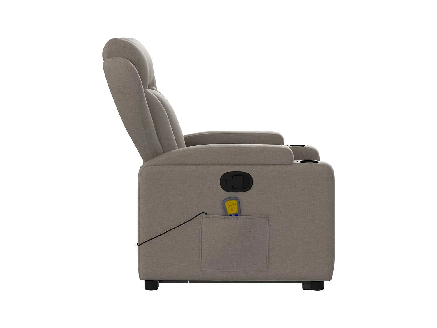 Fauteuil inclinable de massage Taupe Tissu